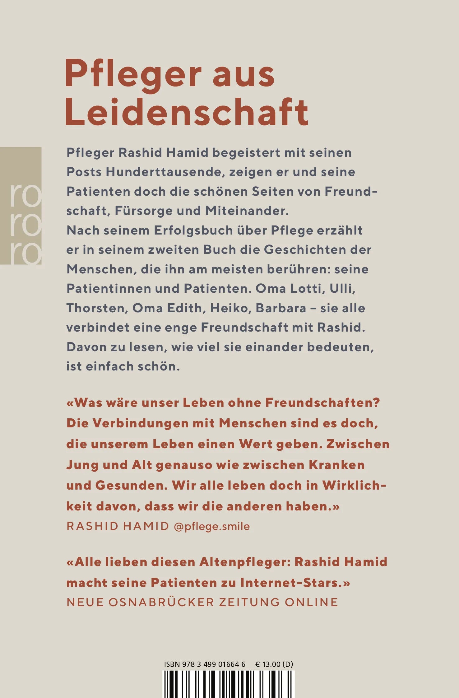 Buchrückseite von 'Freundschaft kennt kein Alter' mit Klappentext - Taschenbuch