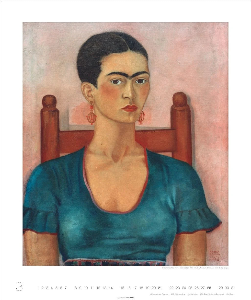 Frida Kahlo Edition Kalender 2027 – Ansicht