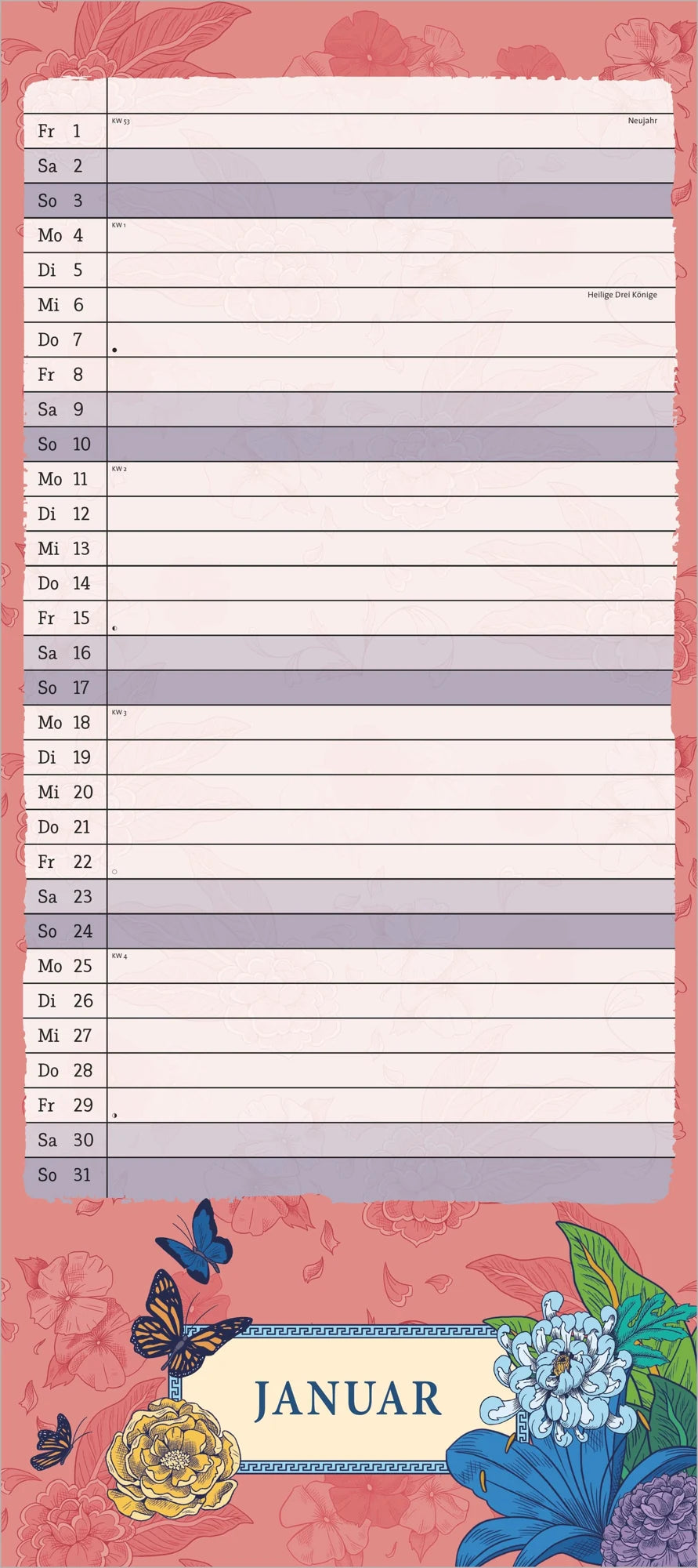 Frida Kahlo Notizkalender 2027 – Ansicht