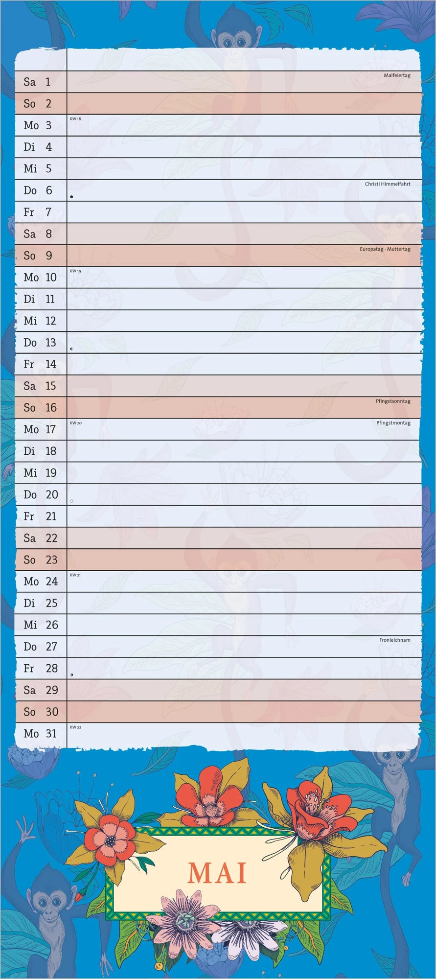 Frida Kahlo Notizkalender 2027 – Ansicht