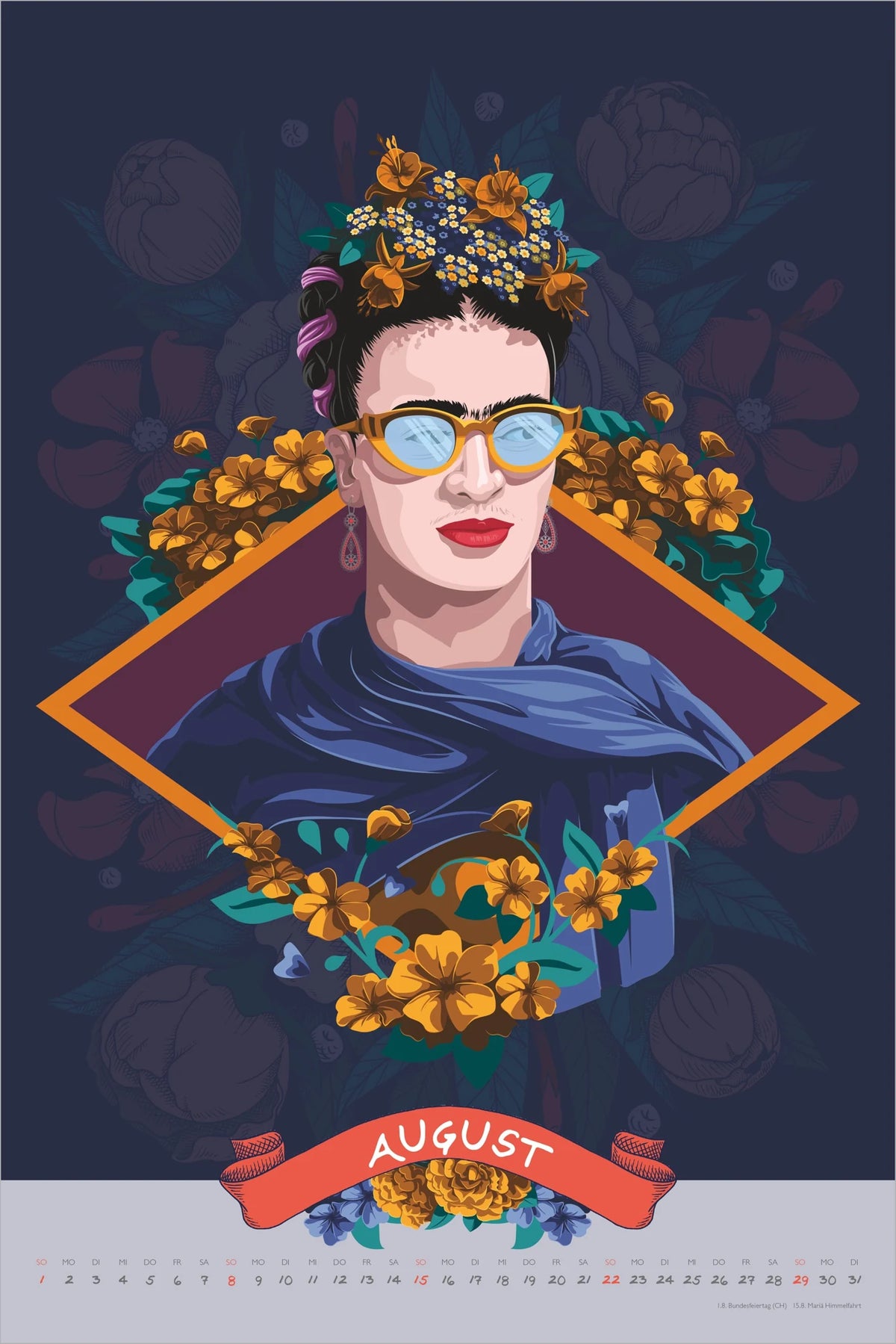 Frida Kahlo Wandkalender 2027 – Ansicht