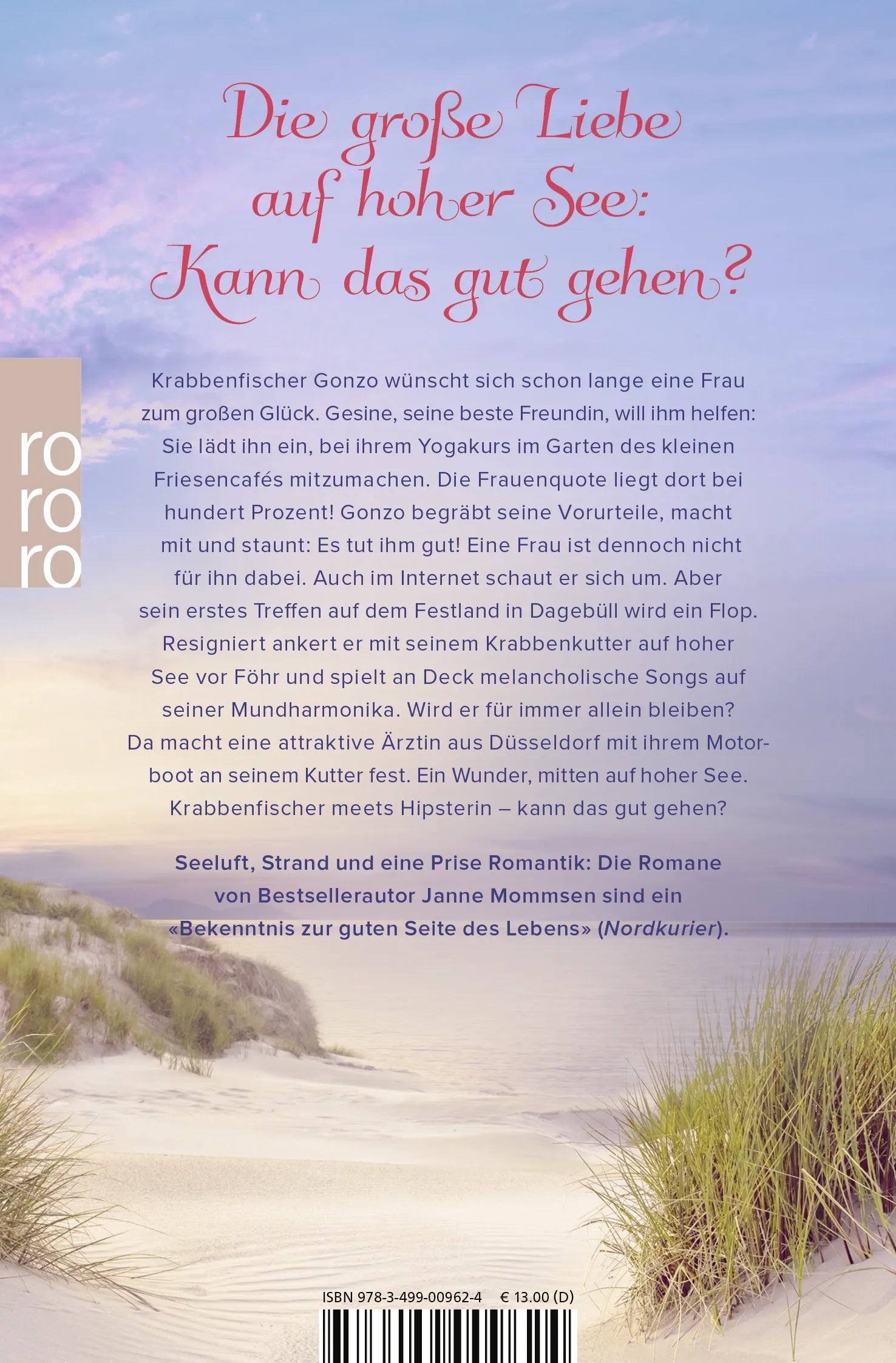 Buchrückseite von 'Frühlingsgefühle im kleinen Friesencafé' mit Klappentext - Taschenbuch