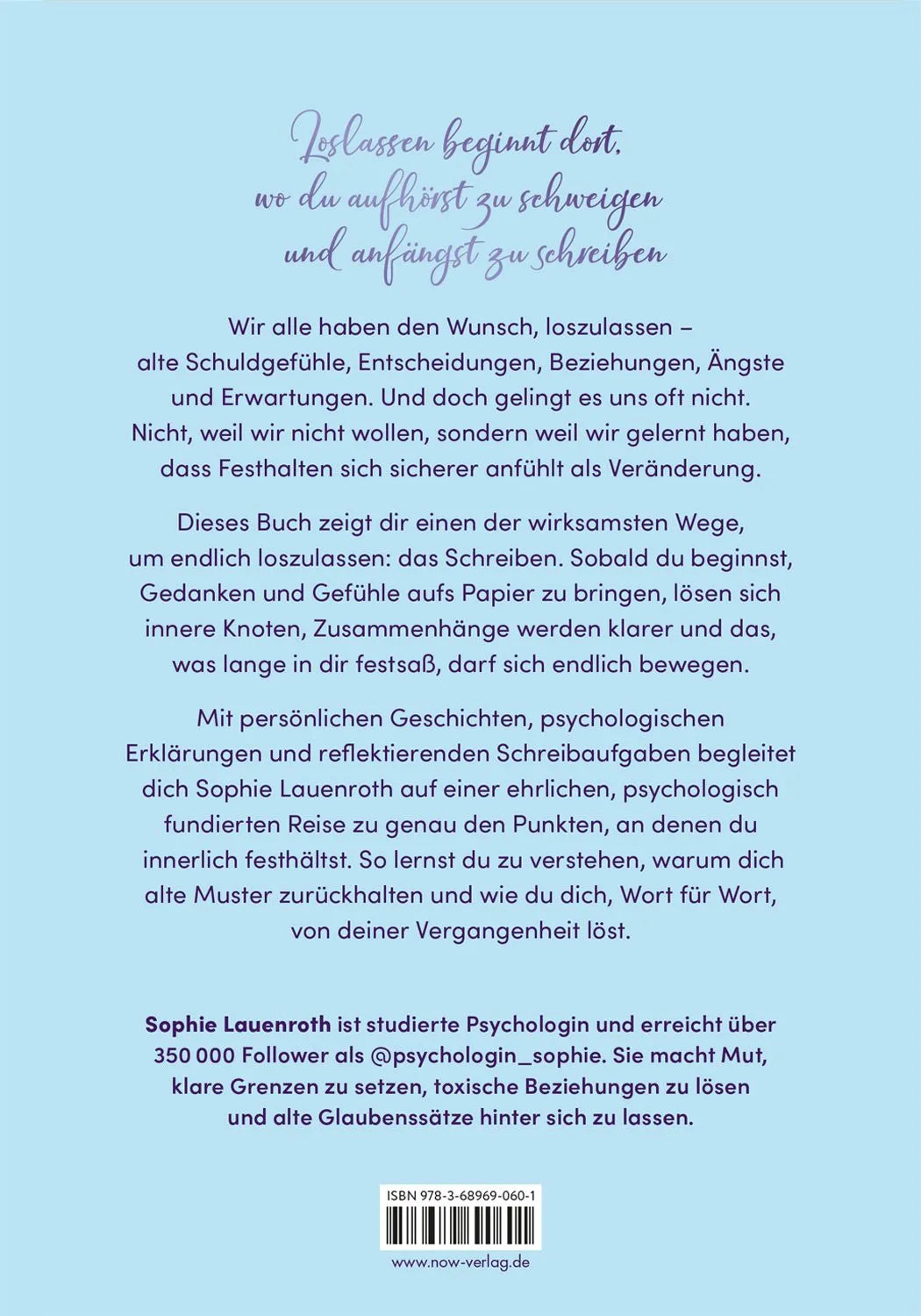 Rückseite: Fühl es, schreib es, lass es los (Taschenbuch)
