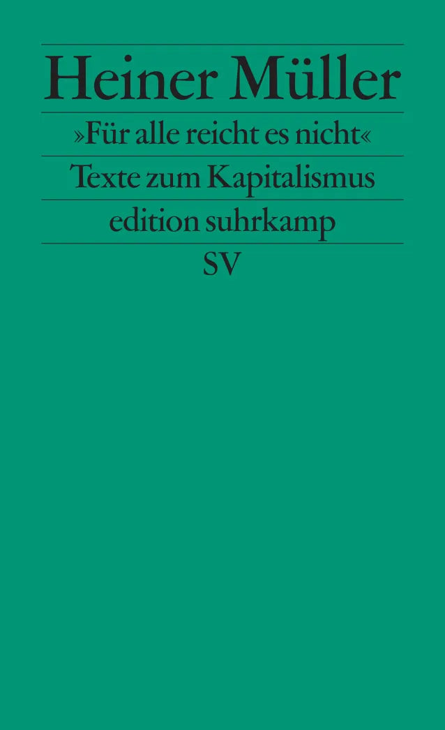 Buchcover von '»Für alle reicht es nicht«' - Taschenbuch von Heiner Müller