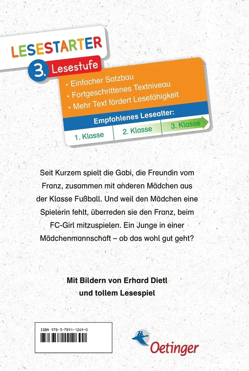 Buchrückseite von 'Fußballgeschichten vom Franz' mit Klappentext - Gebundene Ausgabe