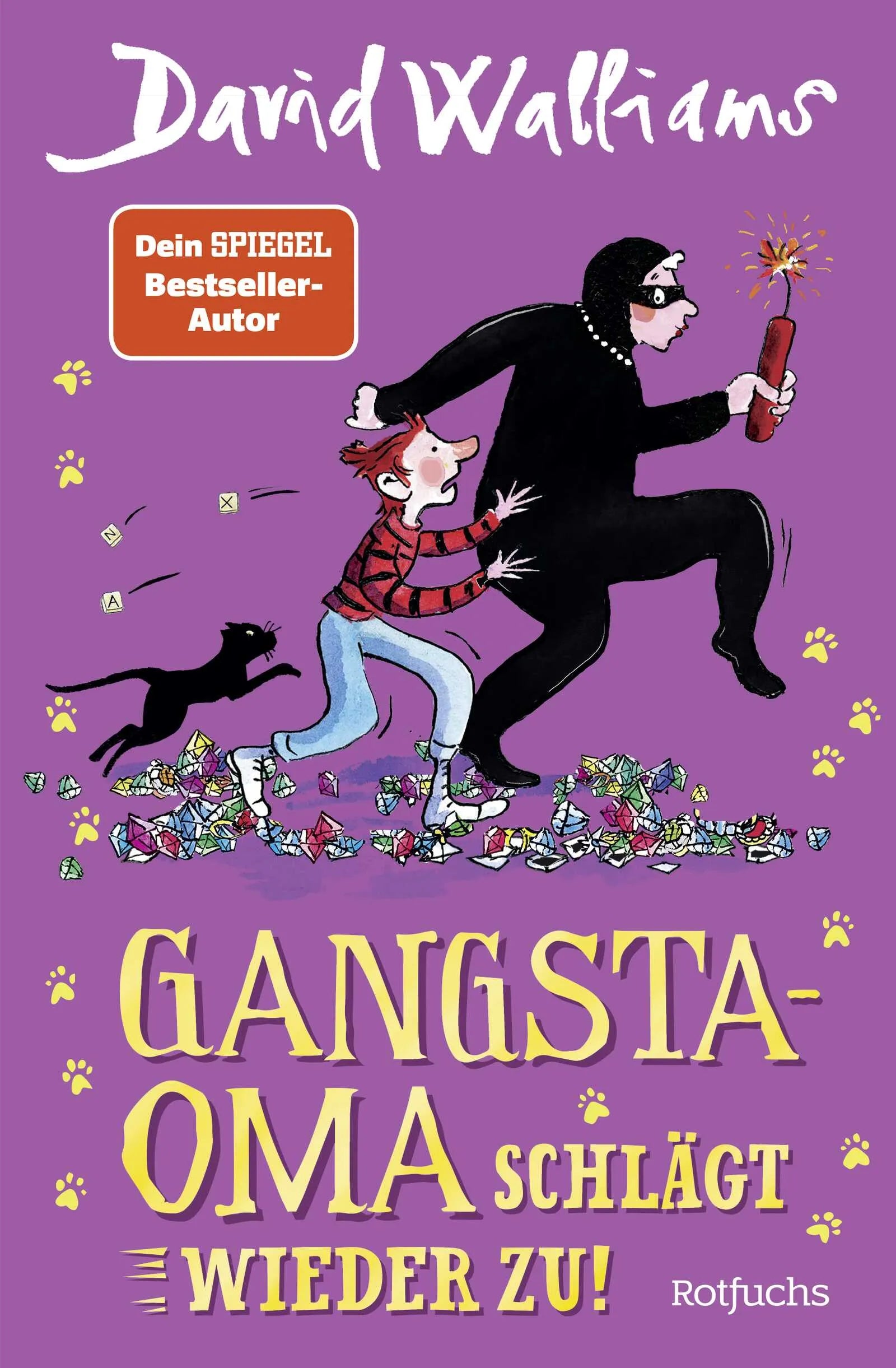 Buchcover von 'Gangsta-Oma schlägt wieder zu!' - Gebundene Ausgabe von David Walliams