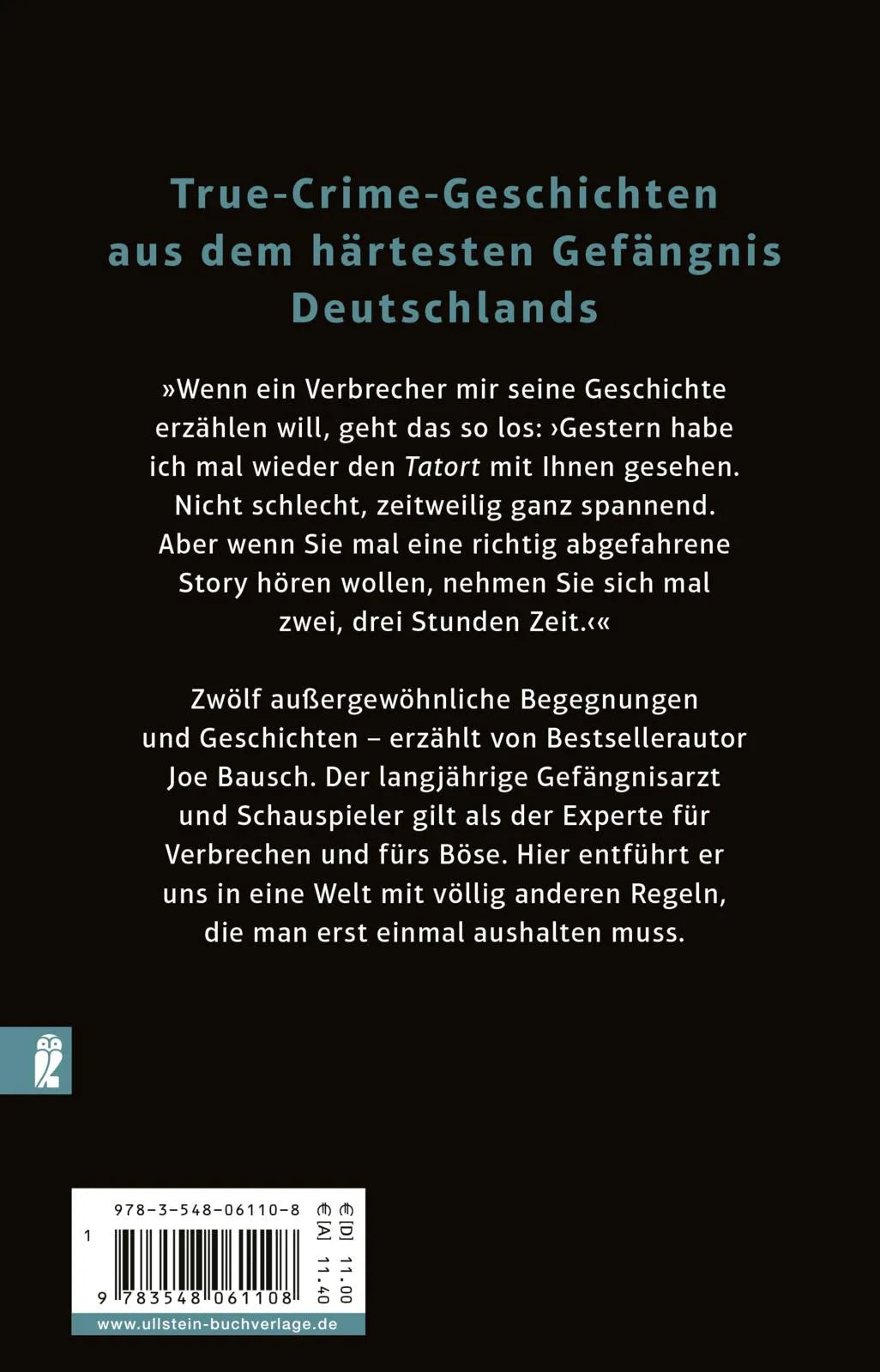 Buchrückseite von 'Gangsterblues' mit Klappentext - Taschenbuch