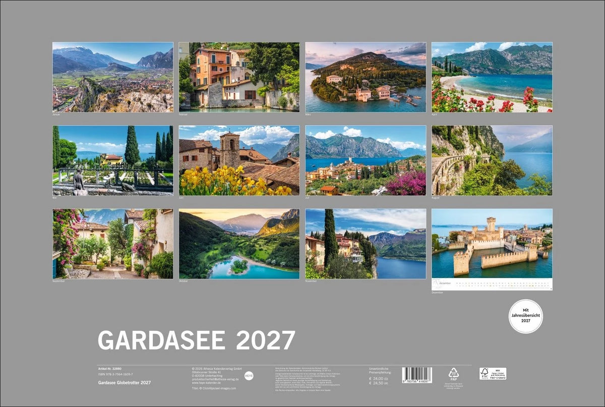 Gardasee Globetrotter Kalender 2027 - Von romantischen Buchten und malerischen Orten – Ansicht