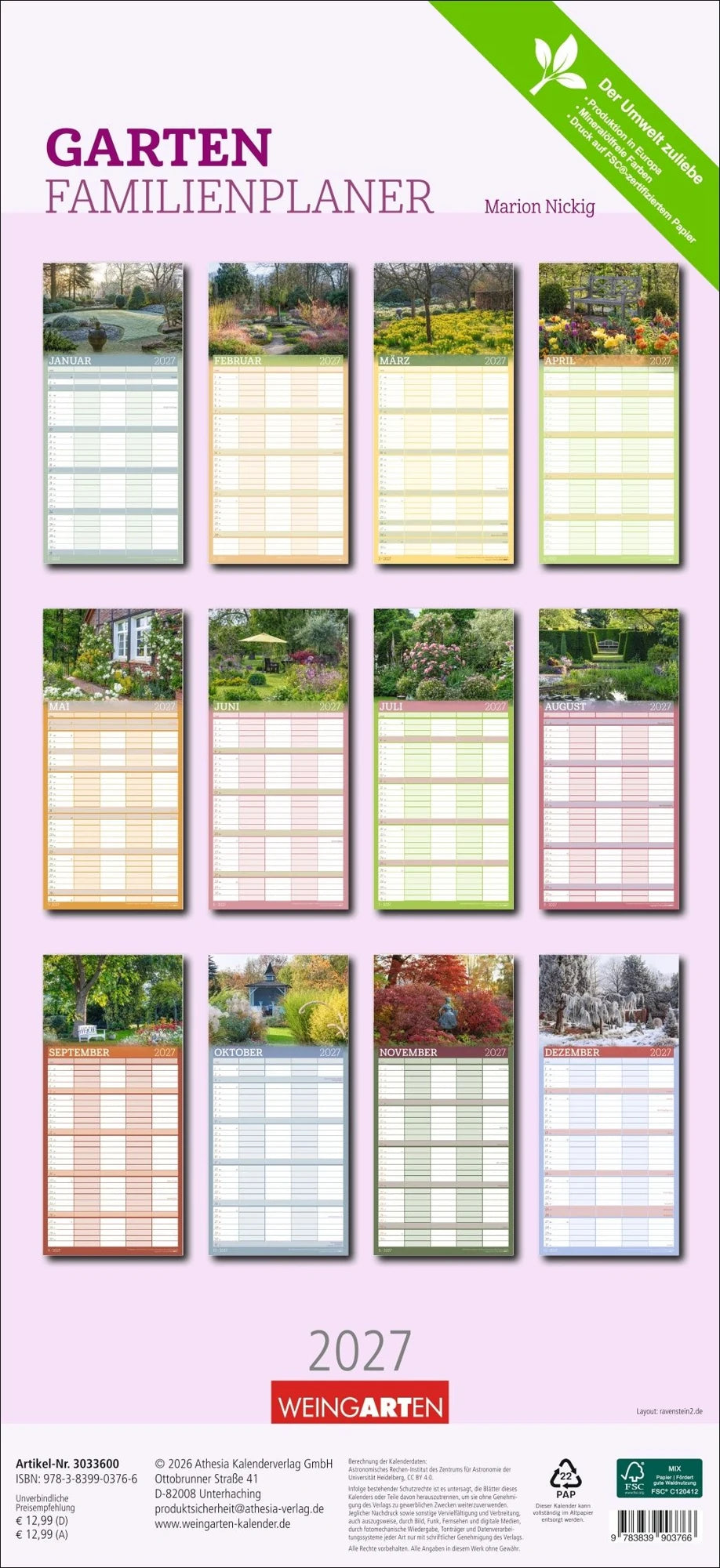 Garten Familienplaner 2027 – Ansicht