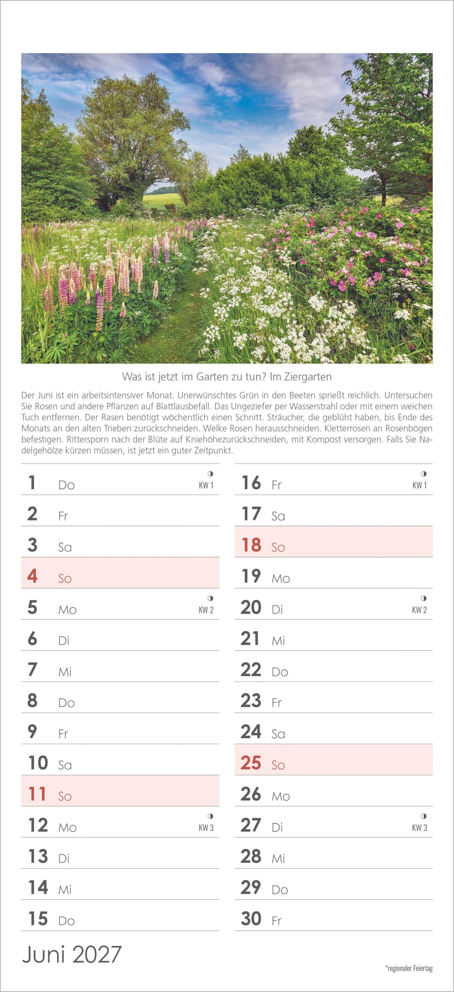 Gartenplaner 2027 – Ansicht