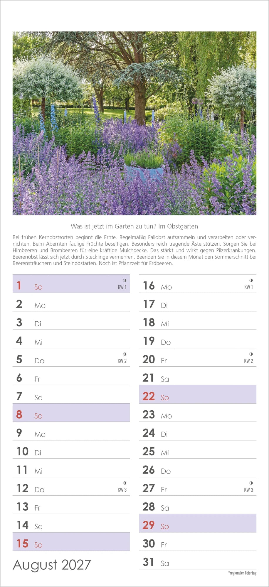 Gartenplaner 2027 – Ansicht