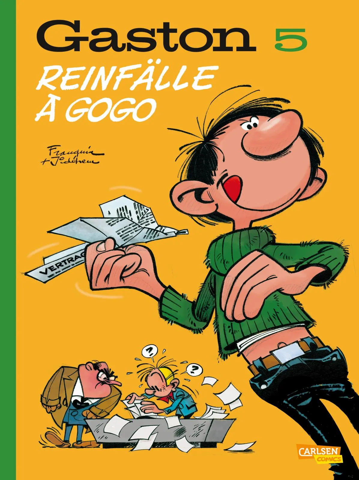 Buchcover von 'Gaston Neuedition 5: Reinfälle à gogo' - Gebundene Ausgabe von André Franquin