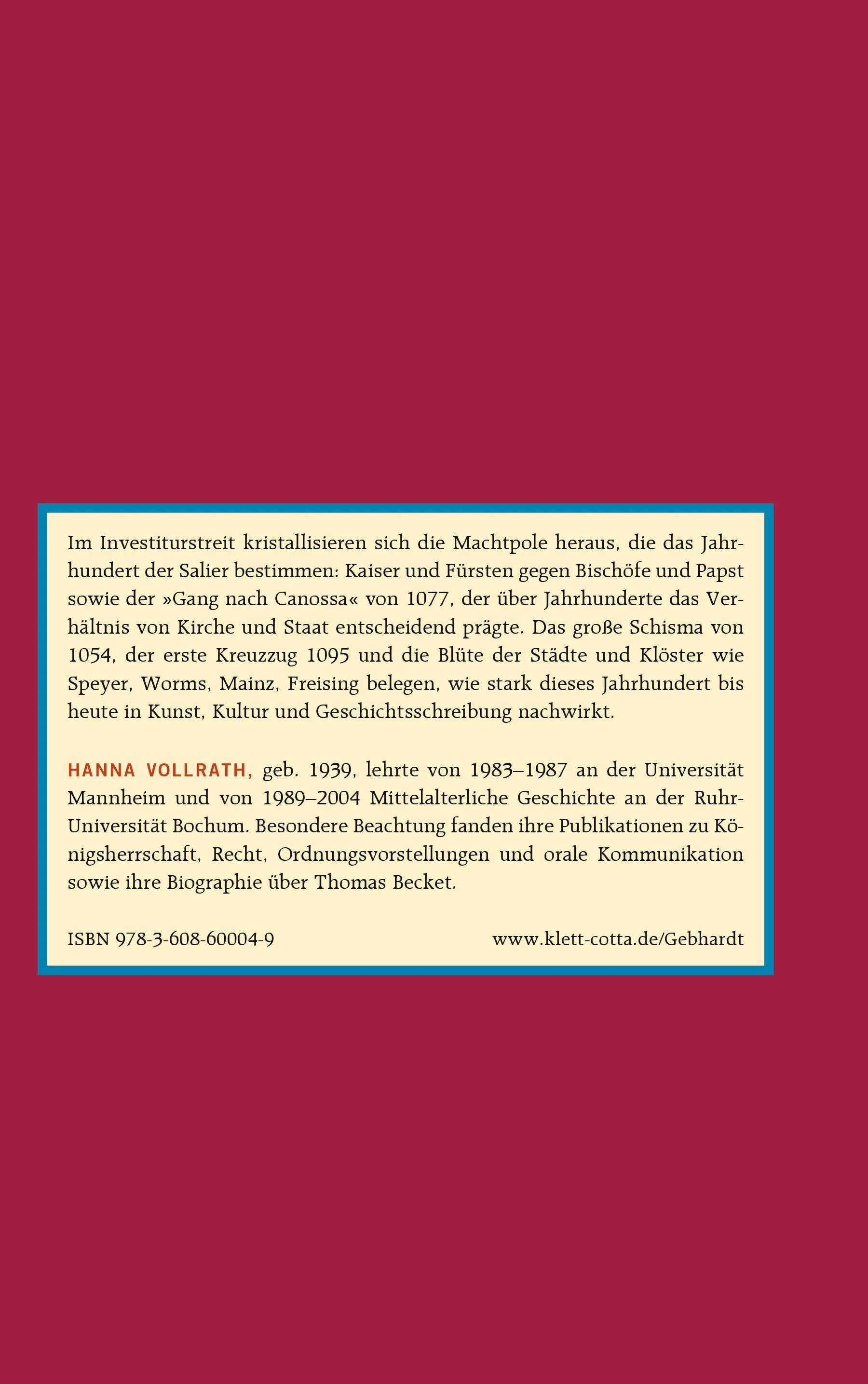 Buchrückseite von 'Gebhardt: Handbuch der deutschen Geschichte. Band 4' mit Klappentext - Gebundene Ausgabe