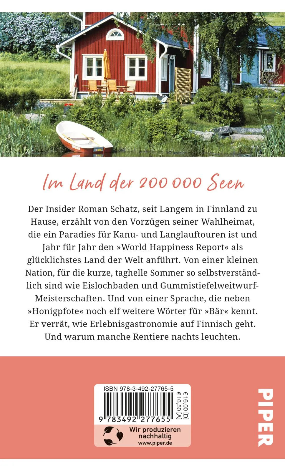 Buchrückseite von 'Gebrauchsanweisung für Finnland' mit Klappentext - Taschenbuch
