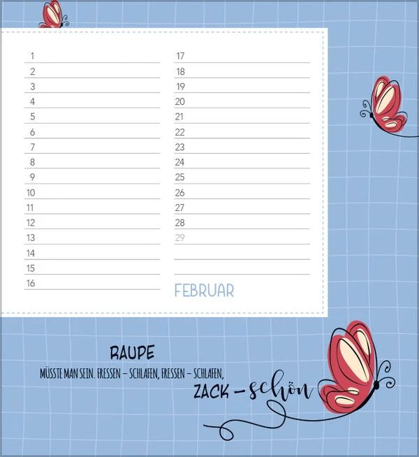 Geburtstagskalender Happy Mind – Ansicht