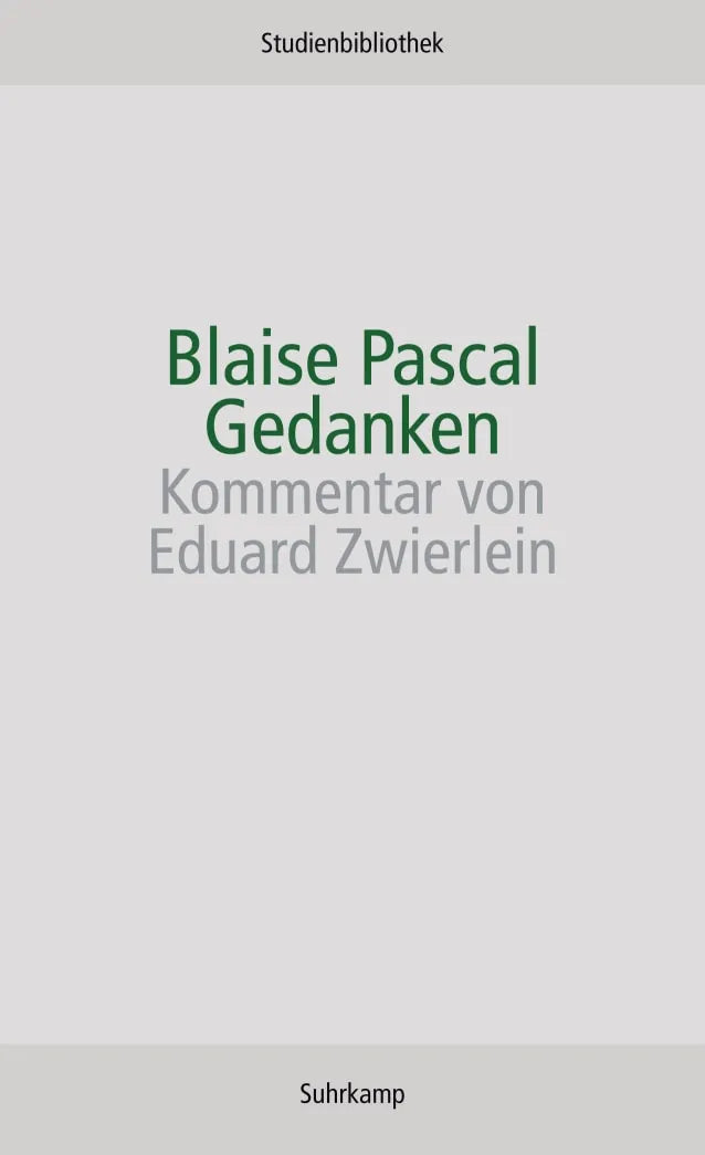 Buchcover von 'Gedanken' - Taschenbuch von Blaise Pascal