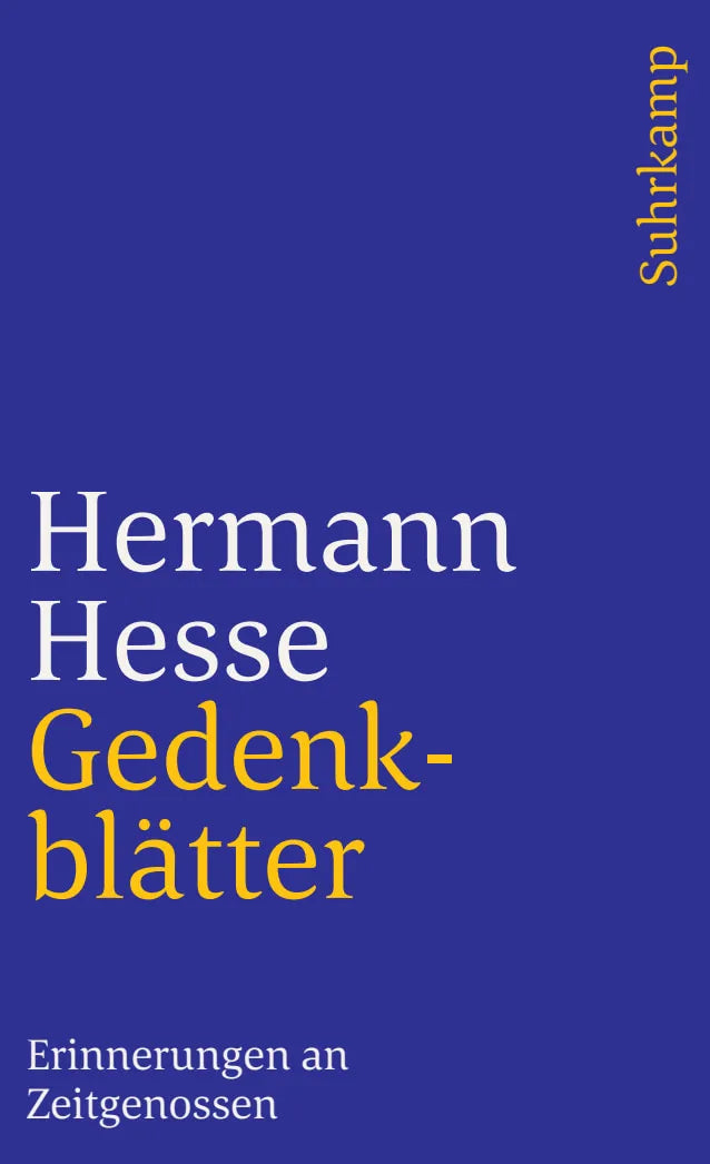 Buchcover von 'Gedenkblätter' - Taschenbuch von Hermann Hesse
