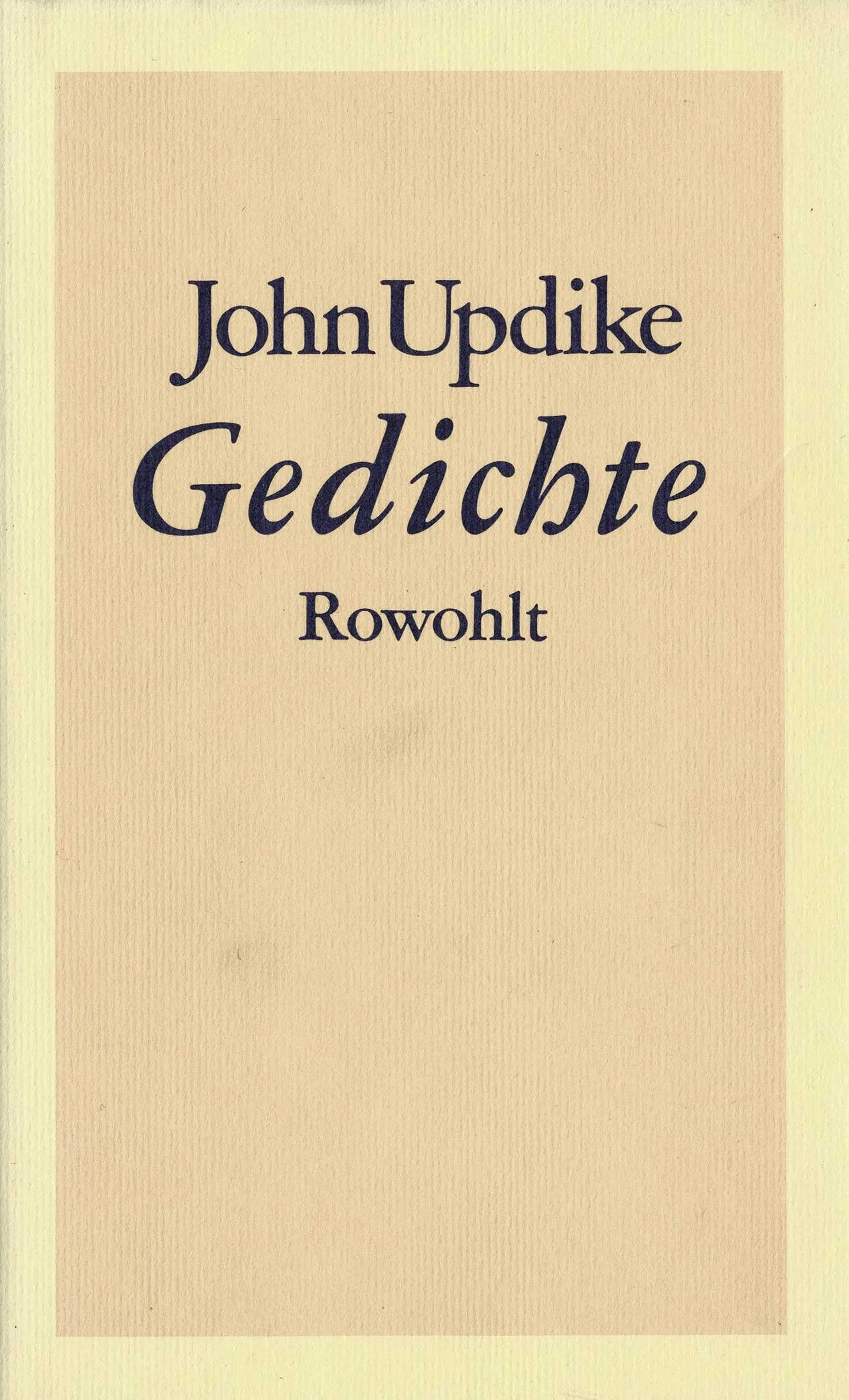 Buchcover von 'Gedichte' - Gebundene Ausgabe von John Updike