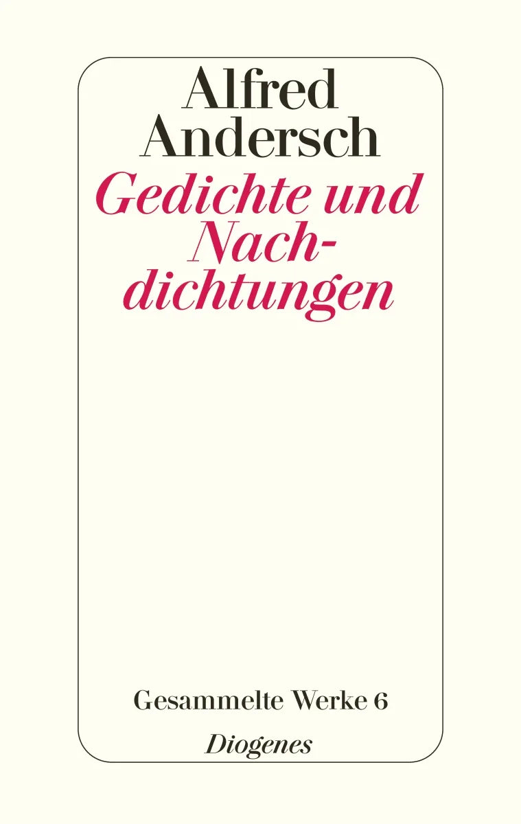 Buchcover von 'Gedichte und Nachdichtungen' - Gebundene Ausgabe von Alfred Andersch