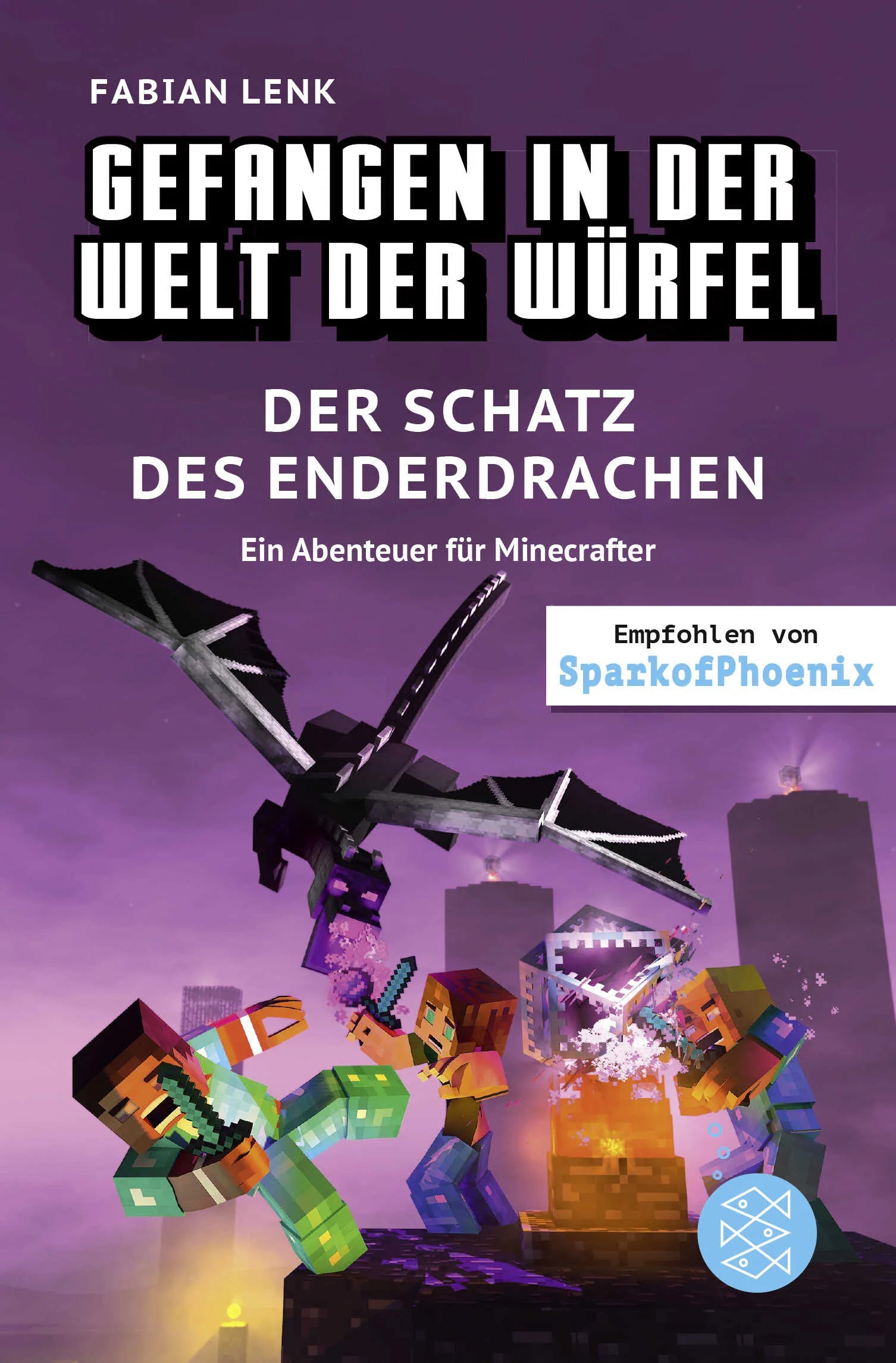 Buchcover von 'Gefangen in der Welt der Würfel. Der Schatz des Enderdrachen. Ein Abenteuer für Minecrafter' - Gebundene Ausgabe von Fabian Lenk