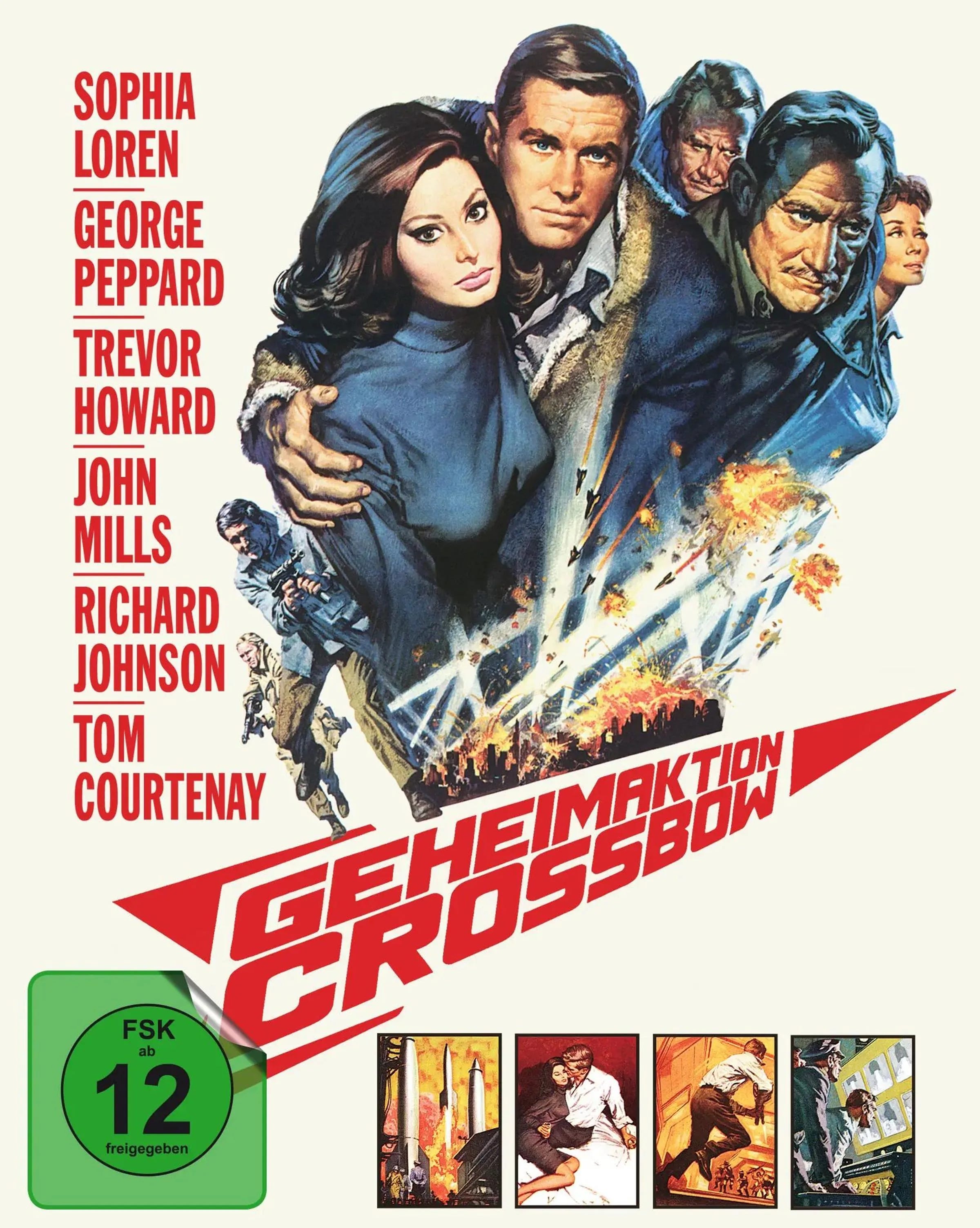 Blu-ray-Cover: Geheimaktion Crossbow. Regie: Michael Anderson