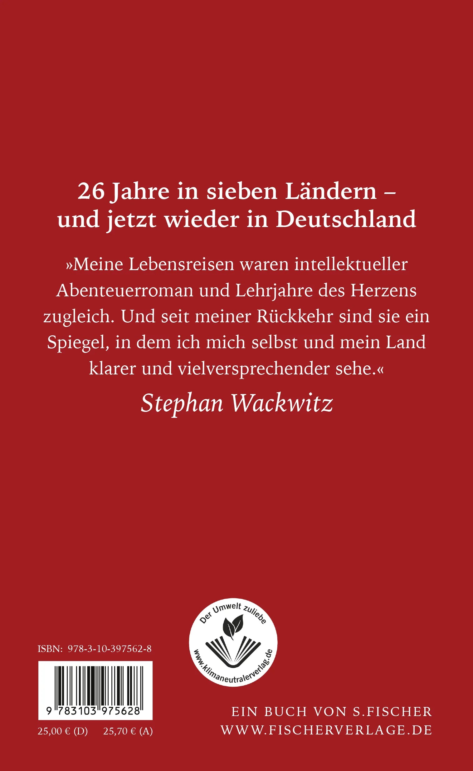 Buchrückseite von 'Geheimnis der Rückkehr' mit Klappentext - Gebundene Ausgabe