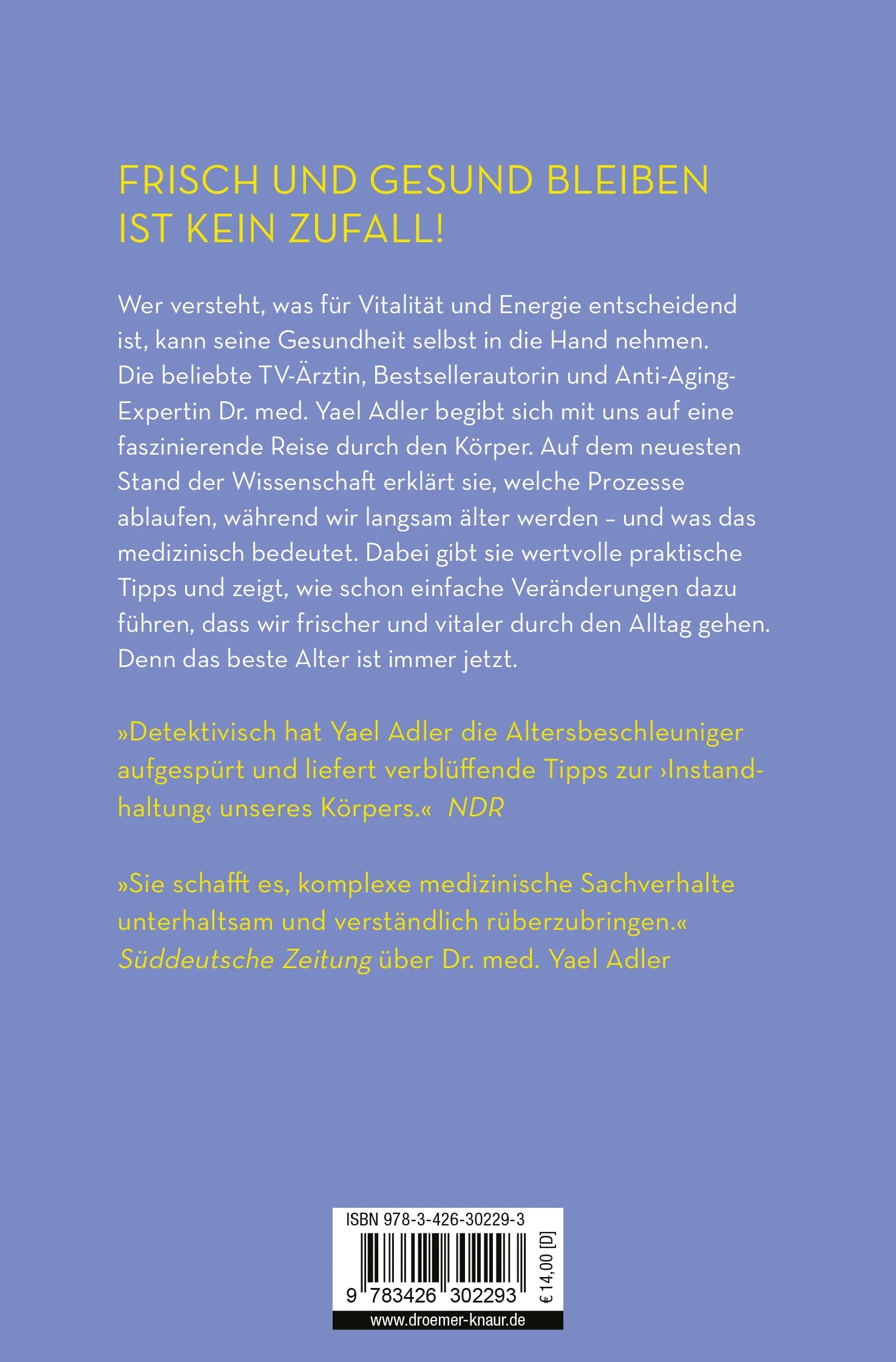 Buchrückseite von 'Genial vital!' mit Klappentext - Taschenbuch