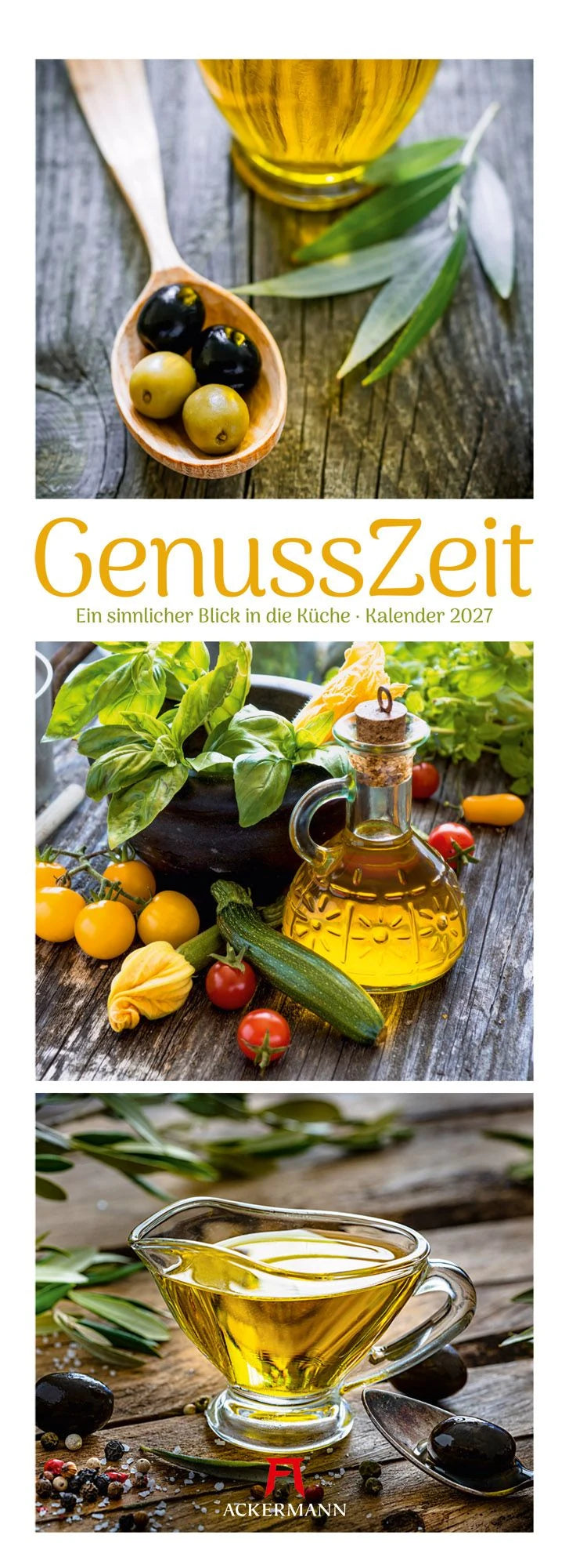 Wandkalender: GenussZeit Triplet-Kalender 2027 | Ein sinnlicher Blick in die Küche
