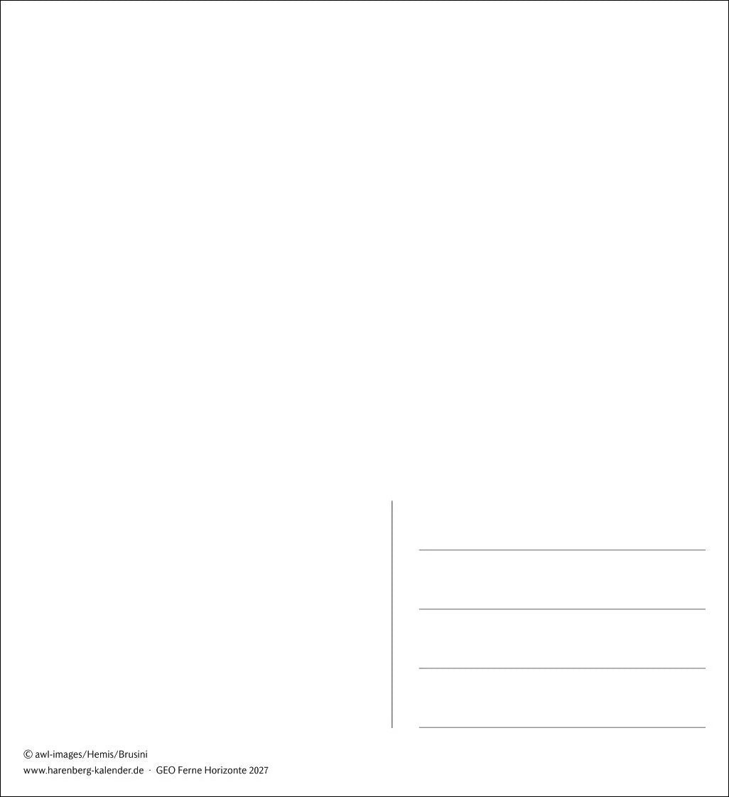 GEO Ferne Horizonte Postkartenkalender 2027 - Wochenkalender mit 53 Postkarten – Ansicht