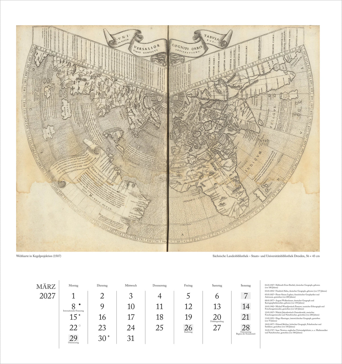 Geographisch-Kartographischer Kalender 2027 – Ansicht