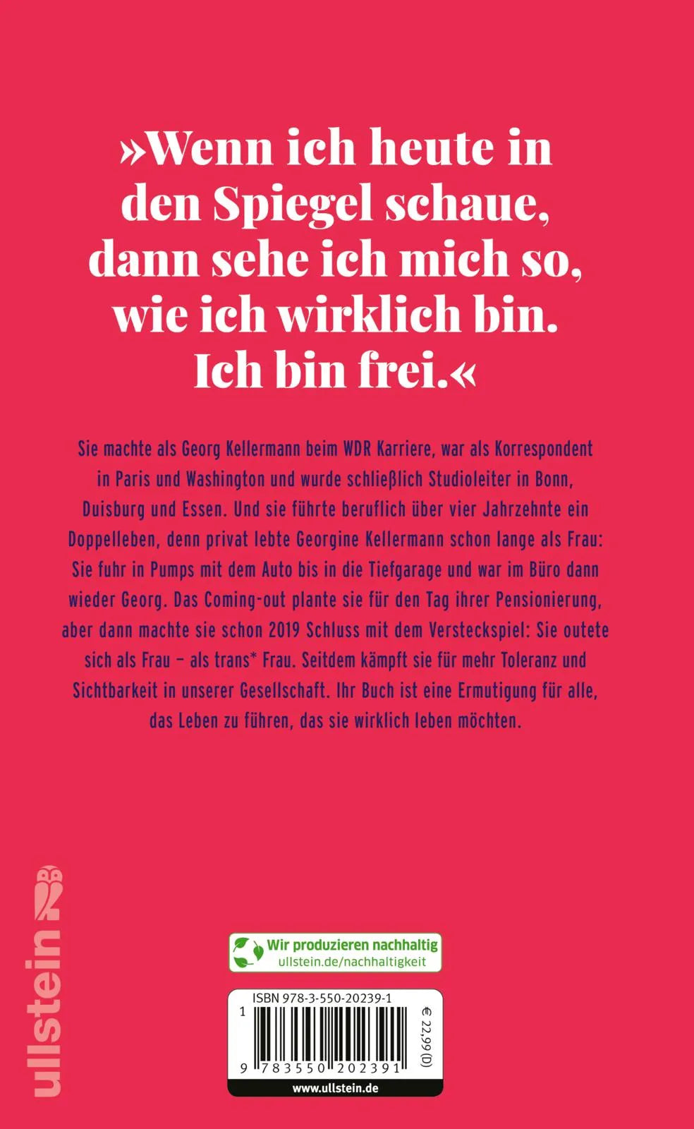 Rückseite: Georgine – Der lange Weg zu mir selbst (Hardcover)