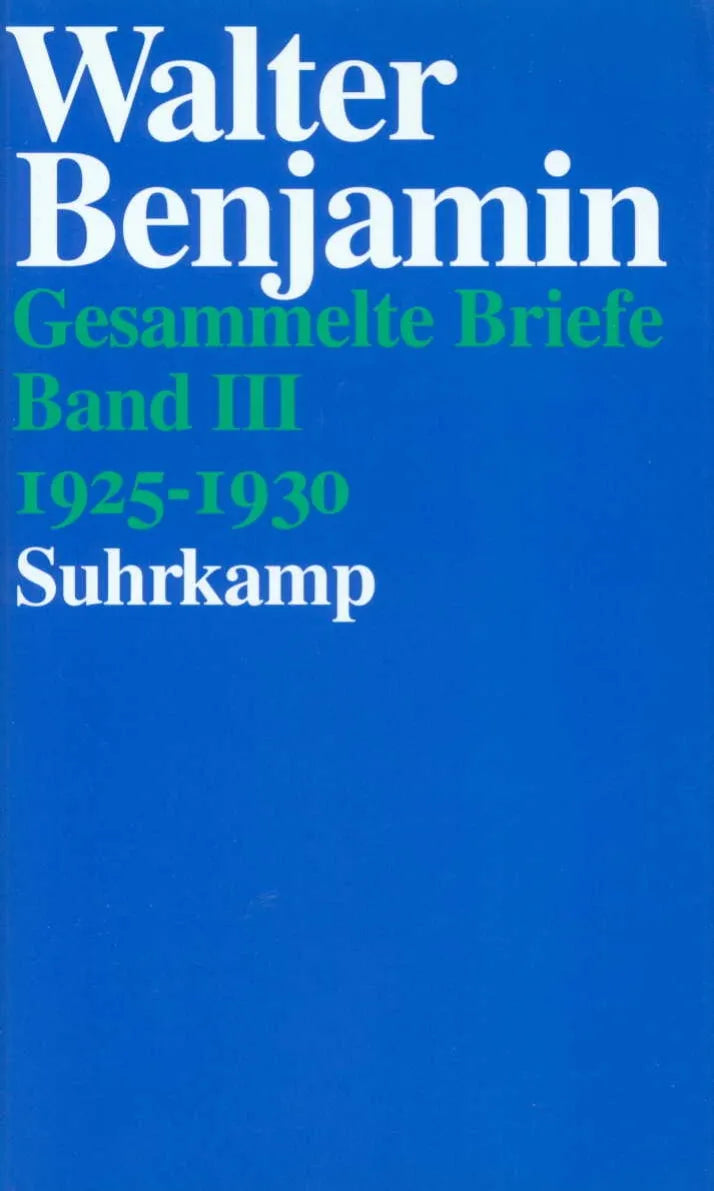 Buchcover von 'Gesammelte Briefe. 6 Bände' - Gebundene Ausgabe von Walter Benjamin