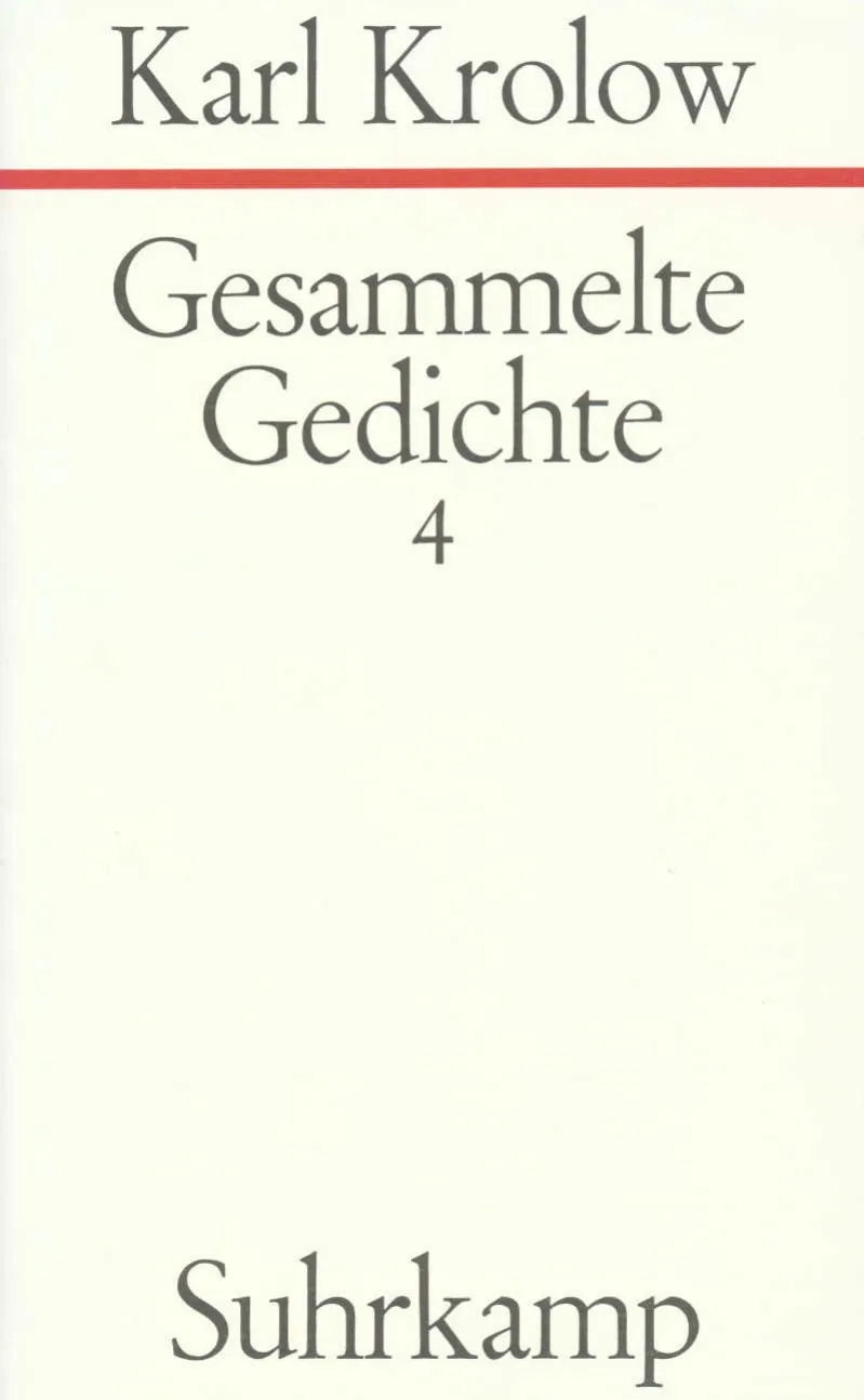 Buchcover von 'Gesammelte Gedichte. 4 Bände' - Gebundene Ausgabe von Karl Krolow