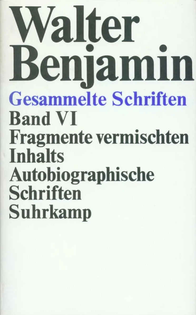 Buchcover von 'Gesammelte Schriften' - Gebundene Ausgabe von Walter Benjamin