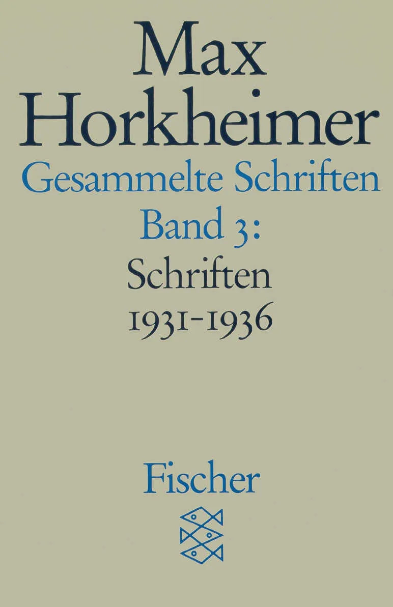 Buchcover von 'Gesammelte Schriften in 19 Bänden' - Taschenbuch von Max Horkheimer