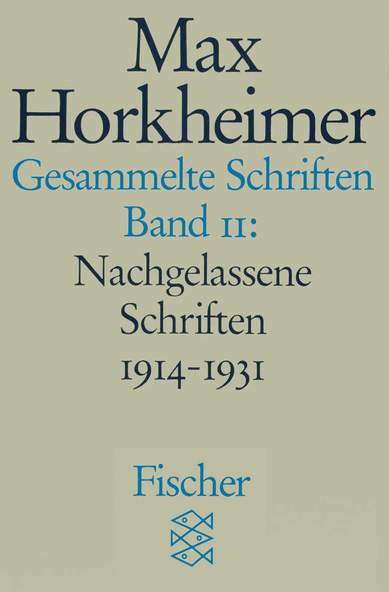 Buchcover von 'Gesammelte Schriften in 19 Bänden' - Taschenbuch von Max Horkheimer