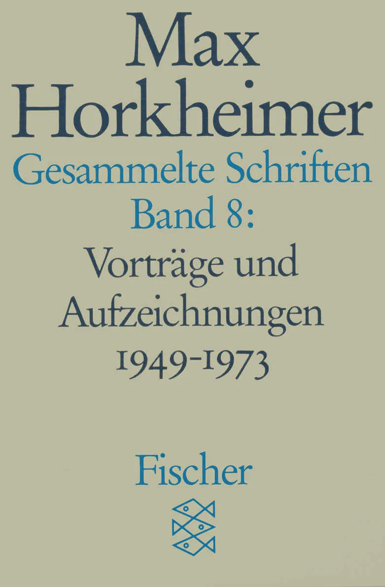 Buchcover von 'Gesammelte Schriften in 19 Bänden' - Taschenbuch von Max Horkheimer