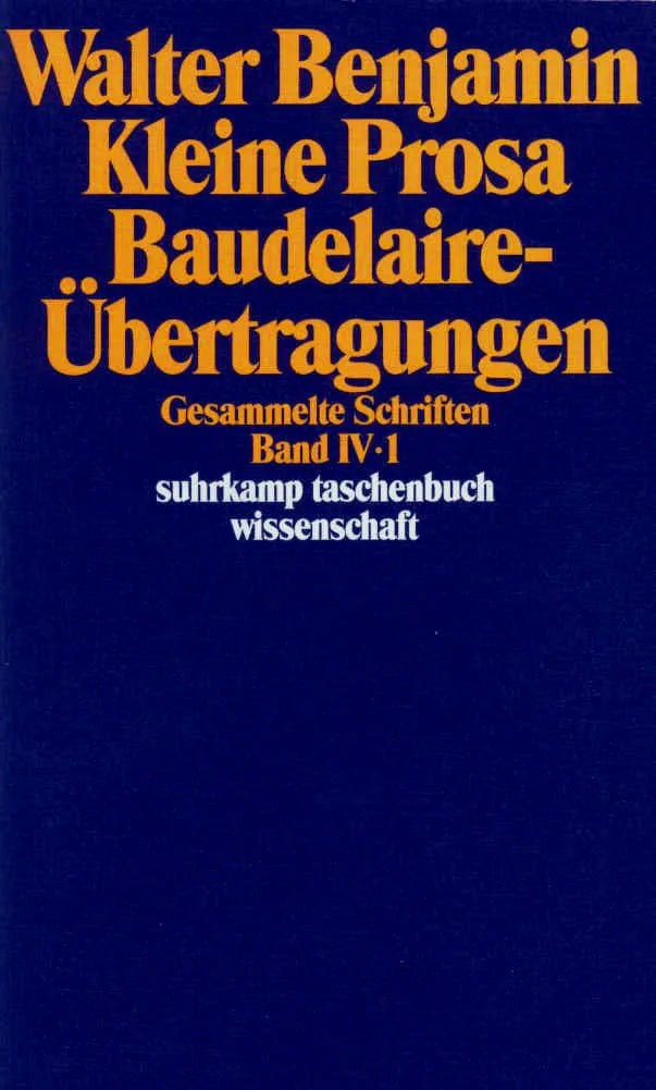 Buchcover von 'Gesammelte Schriften' - Taschenbuch von Walter Benjamin