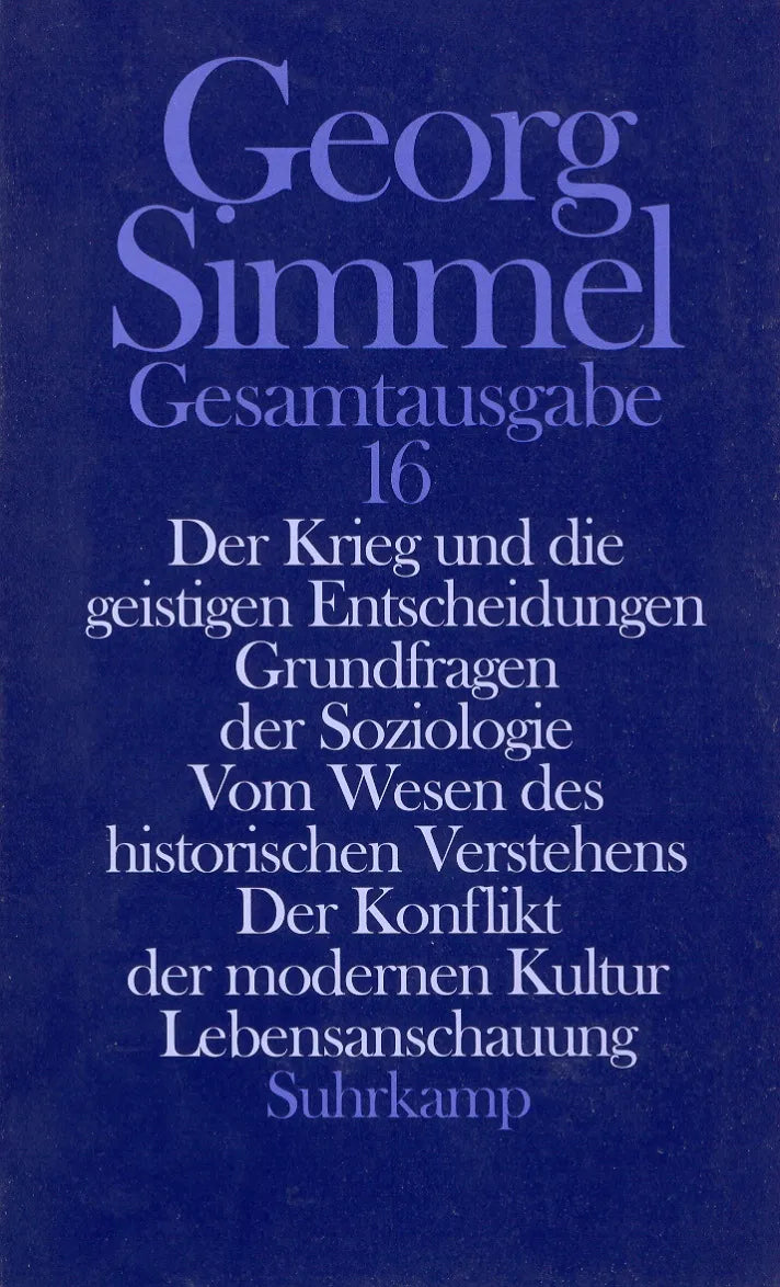 Buchcover von 'Gesamtausgabe in 24 Bänden' - Gebundene Ausgabe von Georg Simmel