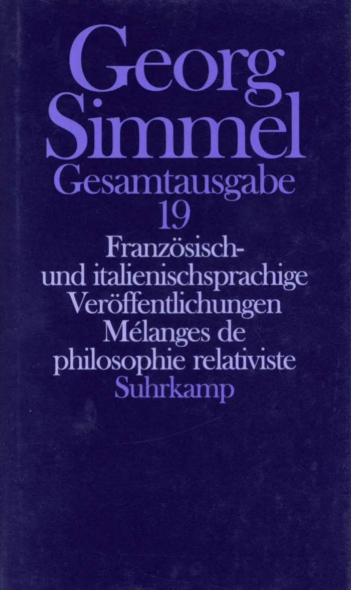 Buchcover von 'Gesamtausgabe in 24 Bänden' - Gebundene Ausgabe von Georg Simmel