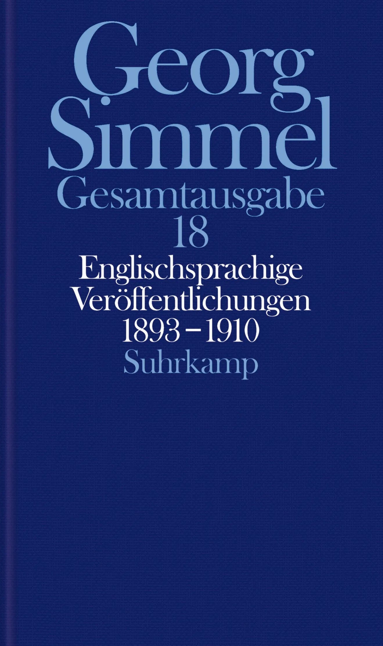 Buchcover von 'Gesamtausgabe in 24 Bänden' - Gebundene Ausgabe von Georg Simmel