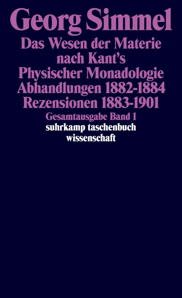 Buchcover von 'Gesamtausgabe in 24 Bänden' - Taschenbuch von Georg Simmel