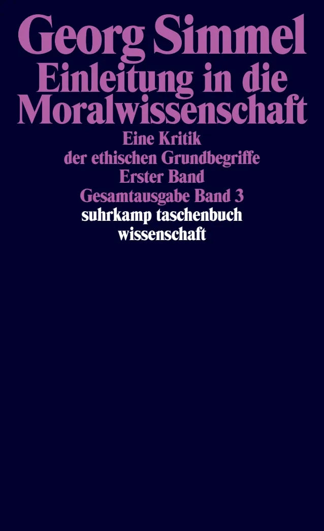 Buchcover von 'Gesamtausgabe in 24 Bänden' - Taschenbuch von Georg Simmel
