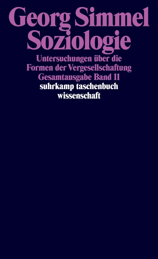 Buchcover von 'Gesamtausgabe in 24 Bänden' - Taschenbuch von Georg Simmel