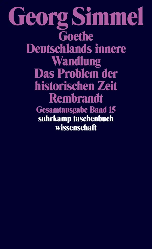 Buchcover von 'Gesamtausgabe in 24 Bänden' - Taschenbuch von Georg Simmel