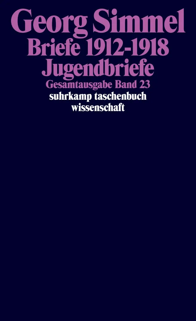 Buchcover von 'Gesamtausgabe in 24 Bänden' - Taschenbuch von Georg Simmel