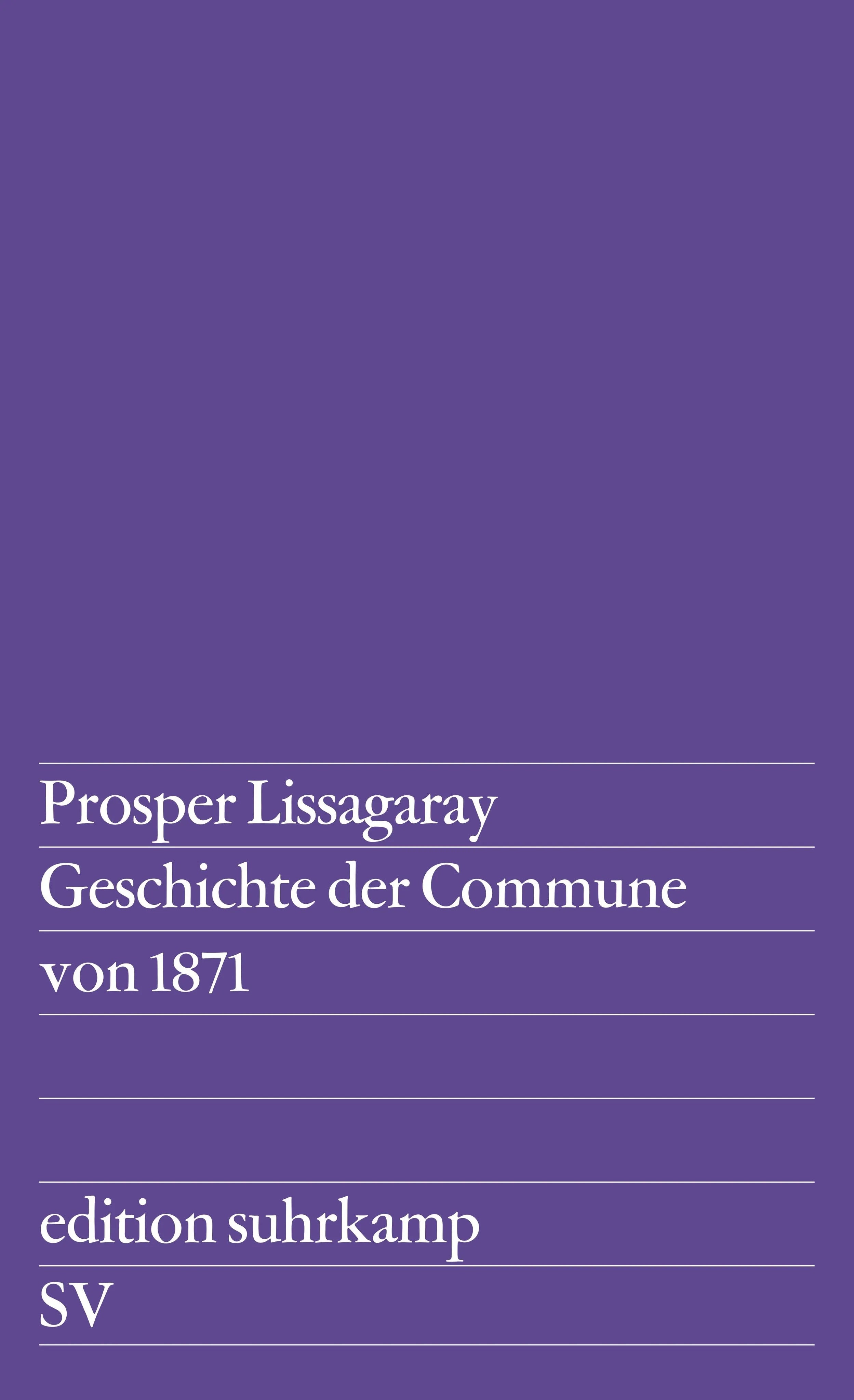 Buchcover von 'Geschichte der Commune von 1871' - Taschenbuch von Prosper Lissagaray