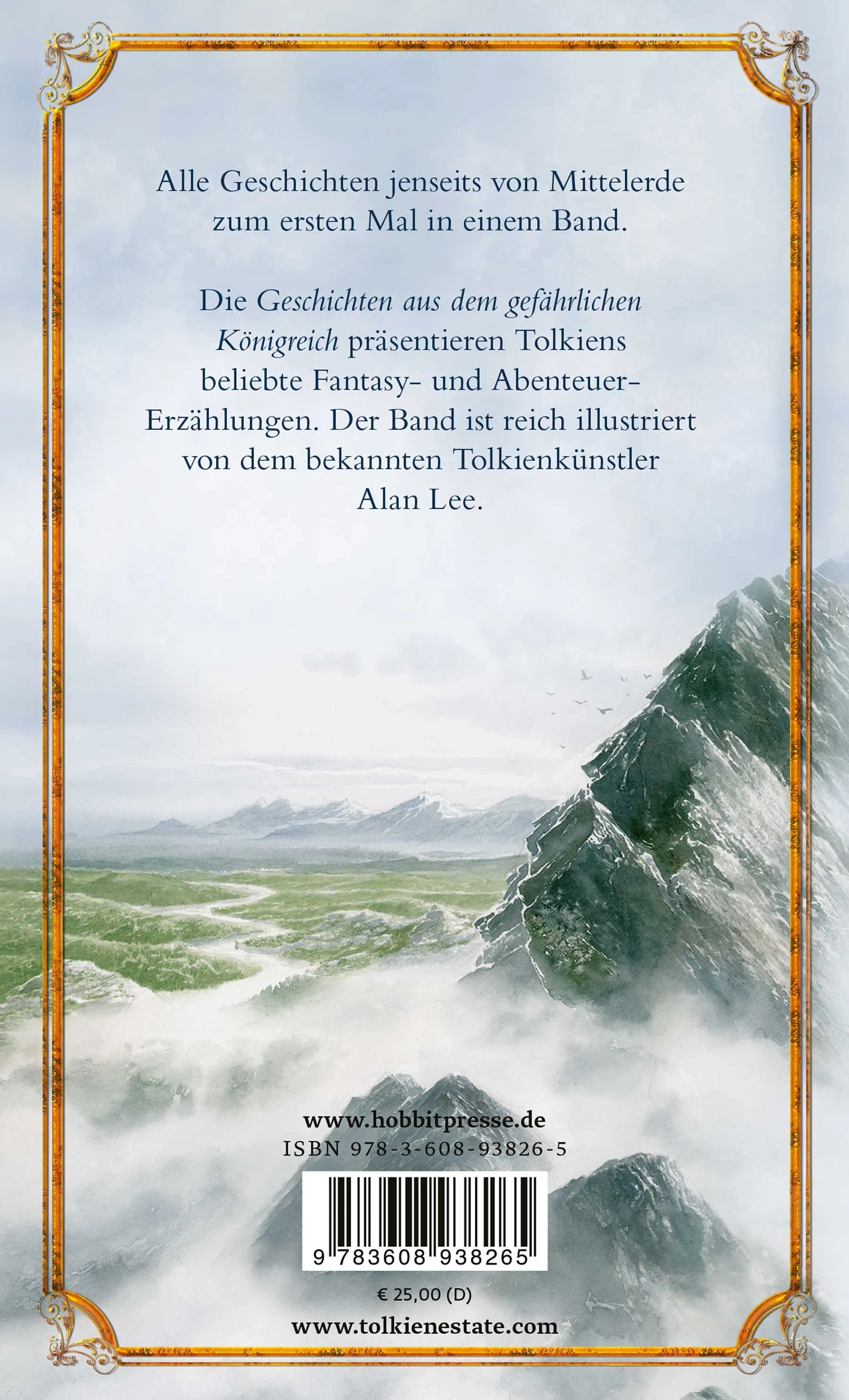 Buchrückseite von 'Geschichten aus dem gefährlichen Königreich' mit Klappentext - Gebundene Ausgabe