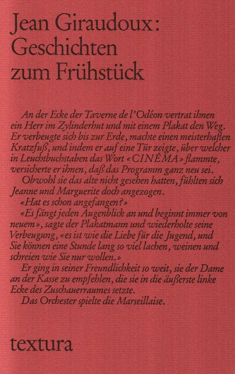 Buchcover von 'Geschichten zum Frühstück' - Taschenbuch von Jean Giraudoux