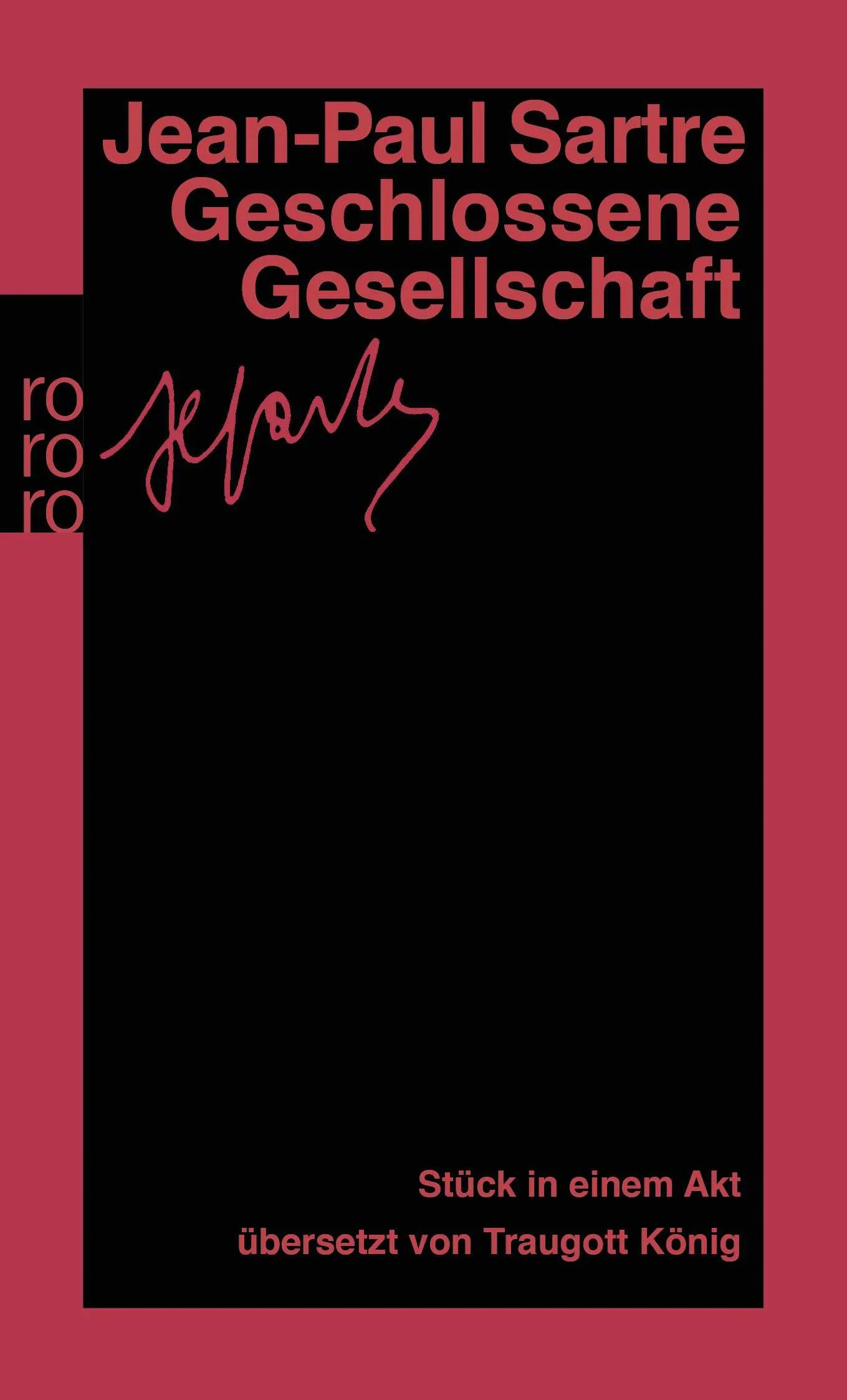 Buchcover von 'Geschlossene Gesellschaft' - Taschenbuch von Jean-Paul Sartre
